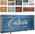 Custom Wood Sign Prsonalized Text Business Home Decor, Personalized Rustic Plaque Board Hanging Wooden Name Sign for Wall Art, Customized Signs Plank Decoration Gifts for Wedding Family Farmhouse Kitchen, Rectangle