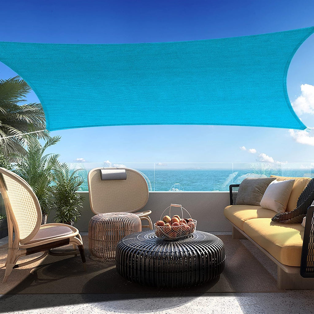 8' x 8' Turquoise Square Sun Shade Sail SSP1212 Canopy Durable Fabric UV Block Awning,We Make Custom Orders