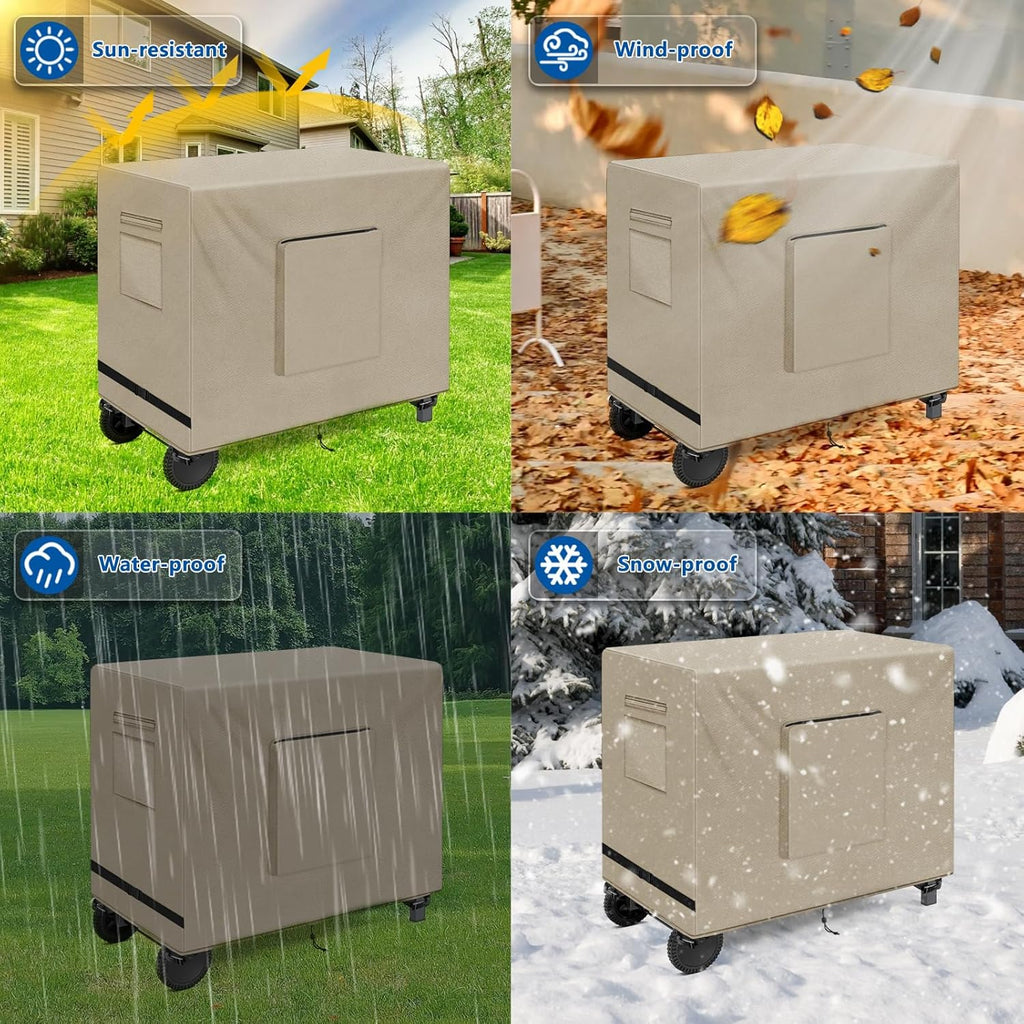 SIRUITON Outdoor Bar Cart Cover for 36 Inch Portable Outdoor Table, Heavy Duty 600D Oxford Fabric Outdoor Waterproof BBQ/Worktable Metal Movable Table Cover