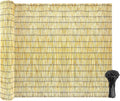 Natural Reed Fencing Rolls: Privacy Bamboo Fence 3/4/5/6ft High Roll Reed Screen, Decorative Bamboo Fencing for Outdoor Balcony Patio Garden Backyard,with Cable Zip Ties(Nature, 4x10ft)