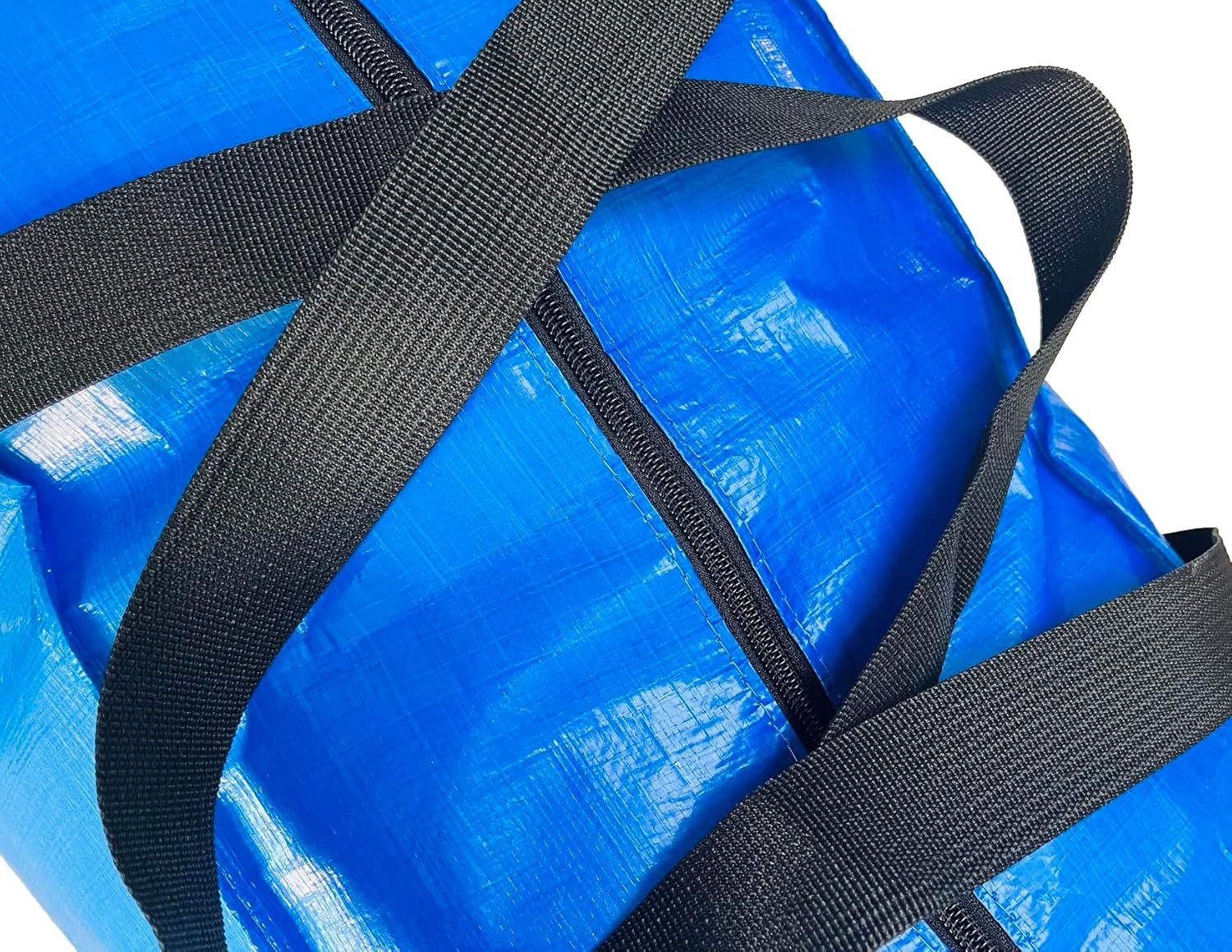 Extra Large Storage Bags, Jumbo Moving Tent Storage Bags, Foldable Big Blue XXL Duffle Bag for Travel,Christmas Tree Bag, 42x23x13.5inch - 2PACK