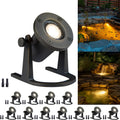 Low Voltage Brass Pond Lights Submersible - 12V IP68 Waterproof Bronze Pondlight, Solid Brass Fixture with Warm White MR16 Bulb for Outdoor Fountains, Waterfall, and Garden Accents(12 Pack)