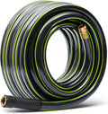 Worth Leader Long Garden Hose 5/8 in. x 50 ft. -No Kink, Flexible, Leakproof, Male to Female Fittings -Heavy Duty Durable PVC Lightweight Water Pipe with Brass Aluminum Ends for Household & Yard Use