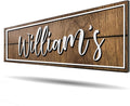 Personalized Family Name Sign - Custom Last Name Wood Decor Plaque, 20x7 in Rustic Farmhouse Style Wedding Gift, Housewarming Gift, Custom Wooden Hanging with Established Date, Small Art for Living Room or Entryway