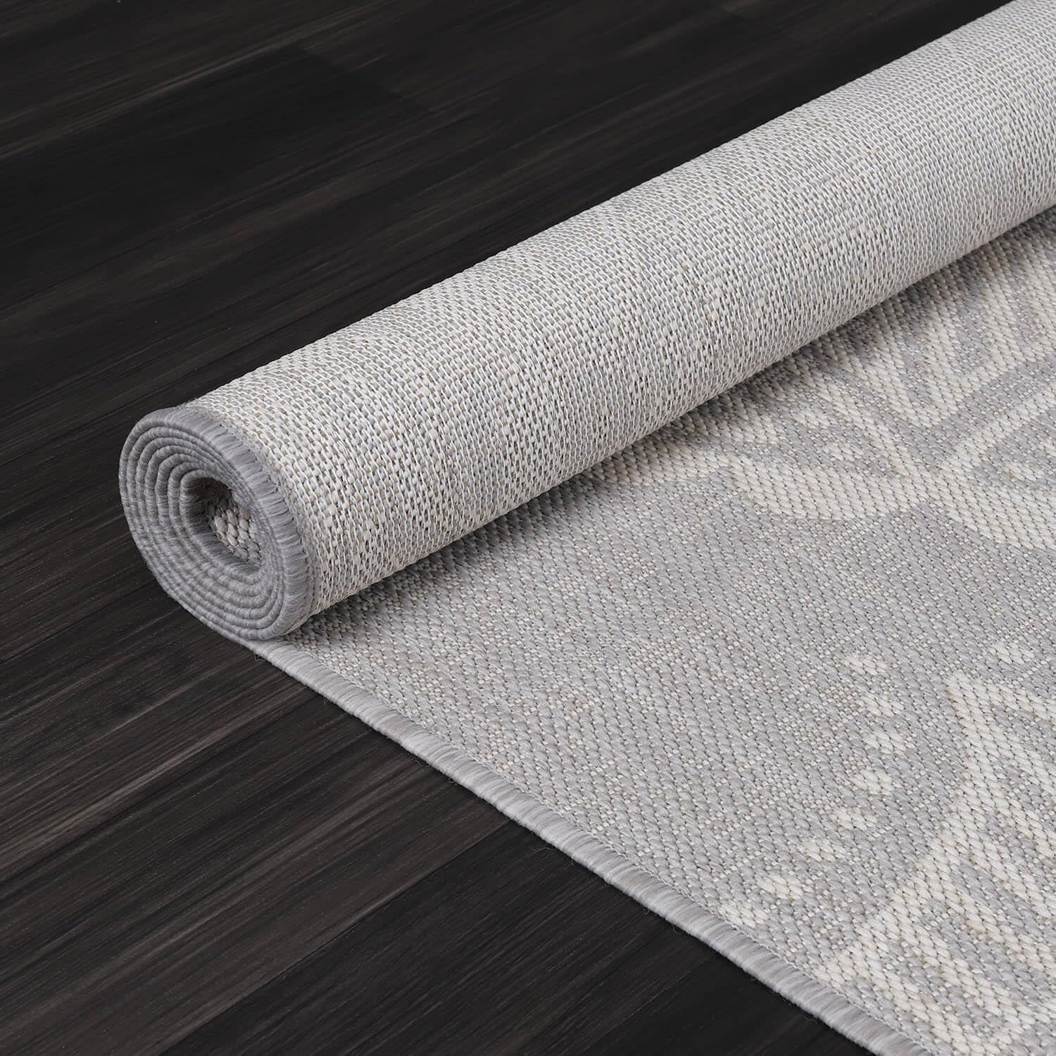 Medallion Outdoor Rug 10x14 Washable Outside Carpet for Indoor Patio Porch Waterproof Easy Cleaning Non Shedding Area Rugs Gray 10 x 14