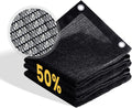 VICLLAX 50% Shade Cloth, 9x10FT Durable Black Mesh Trap with Every 3 FT Grommet, Sun Shade Fabric Netting for for Plants Cover, Greenhouse, Chicken Coop, Barn Kennel, Garden Patio