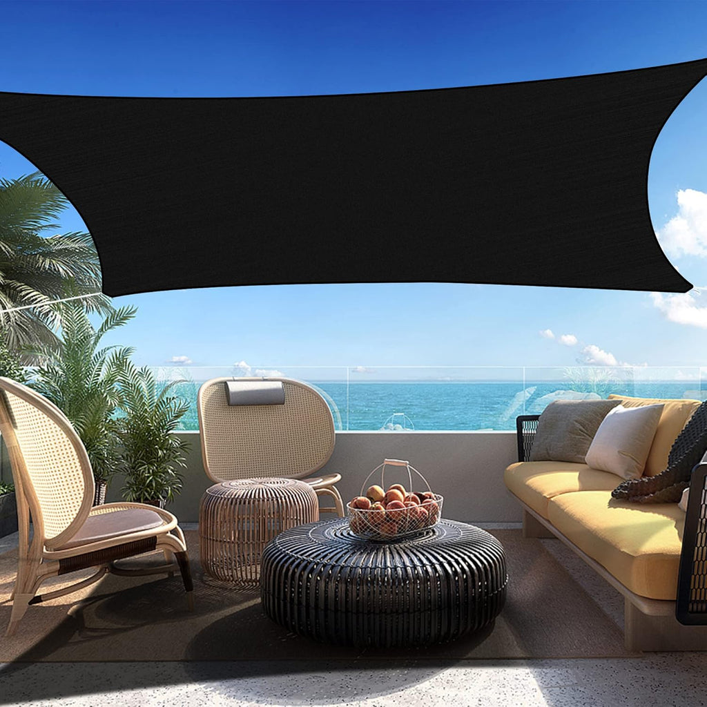 13' x 13' Black Square Sun Shade Sail SSP1212 Canopy Durable Fabric UV Block Awning We Make Custom Orders