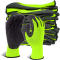Evridwear Crinkle Latex Rubber Hand Coated Safety Work Gloves for Men Women General Multi Use Construction Warehouse Gardening Assembly Landscaping (XS,12 Pairs Pack)