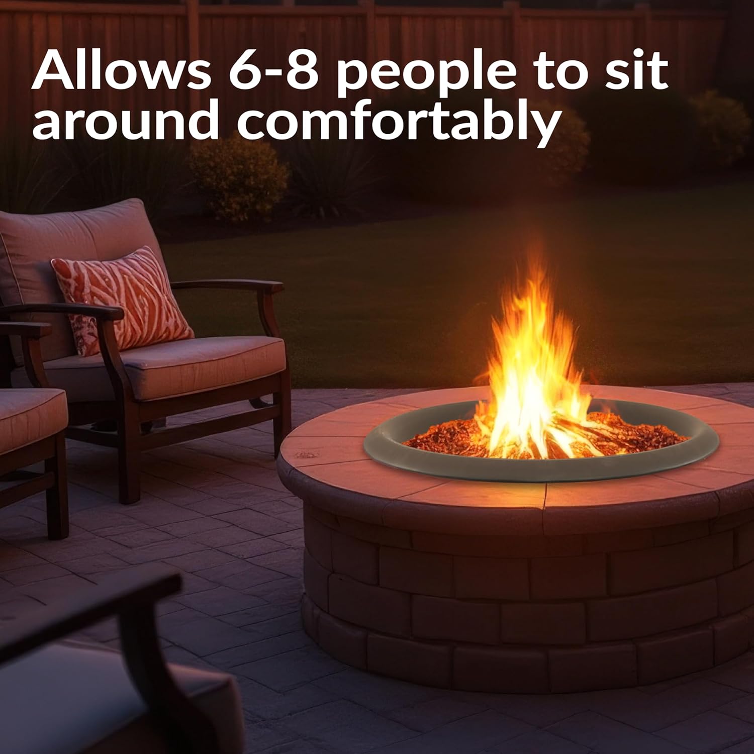 Sunnydaze Outdoor Fire Pit Bowl Replacement Insert for DIY Ring or Existing Stand - Wood-Burning Fire Bowl for Outside - 32-Inch