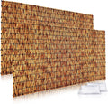 Reed Fencing Rolls,Patio Privacy Screen,Decorative Bamboo Fence Rolls for Patio Balcony Garden Backyard Outdoor,5x16FT(2Pcs)