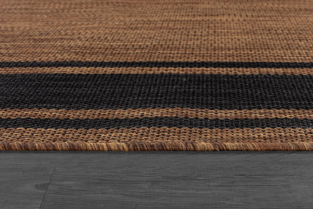 Beverly Rug Outdoor Rug 8x10 Modern Bordered Area Rugs for Indoor and Outdoor Patio Deck Porch Garden Waterproof Weather Sun Resistant Washable Outside Carpet (8 x 10 Gold)