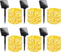 Brightever Outdoor Solar String Lights Waterproof, 6-Pack Total 240FT 600 LED Solar Powered Fairy Light with 8 Lighting Modes, Solar Twinkle Lights for Patio, Garden, Party, Wedding (Warm White)