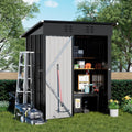 COMHOMA Shed Outdoor Storage Shed Metal,Lockable Doors Tool Sheds with Sloping Roof,Steel Garden Shed with Air Vent for Backyard,Patio,Lawn,Poolside (Grey, 5'*3')
