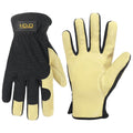 HLDD HANDLANDY Mens Leather Gardening Gloves, Utility Work Gloves for Gardening, Yardwork, Construction, Mechanics