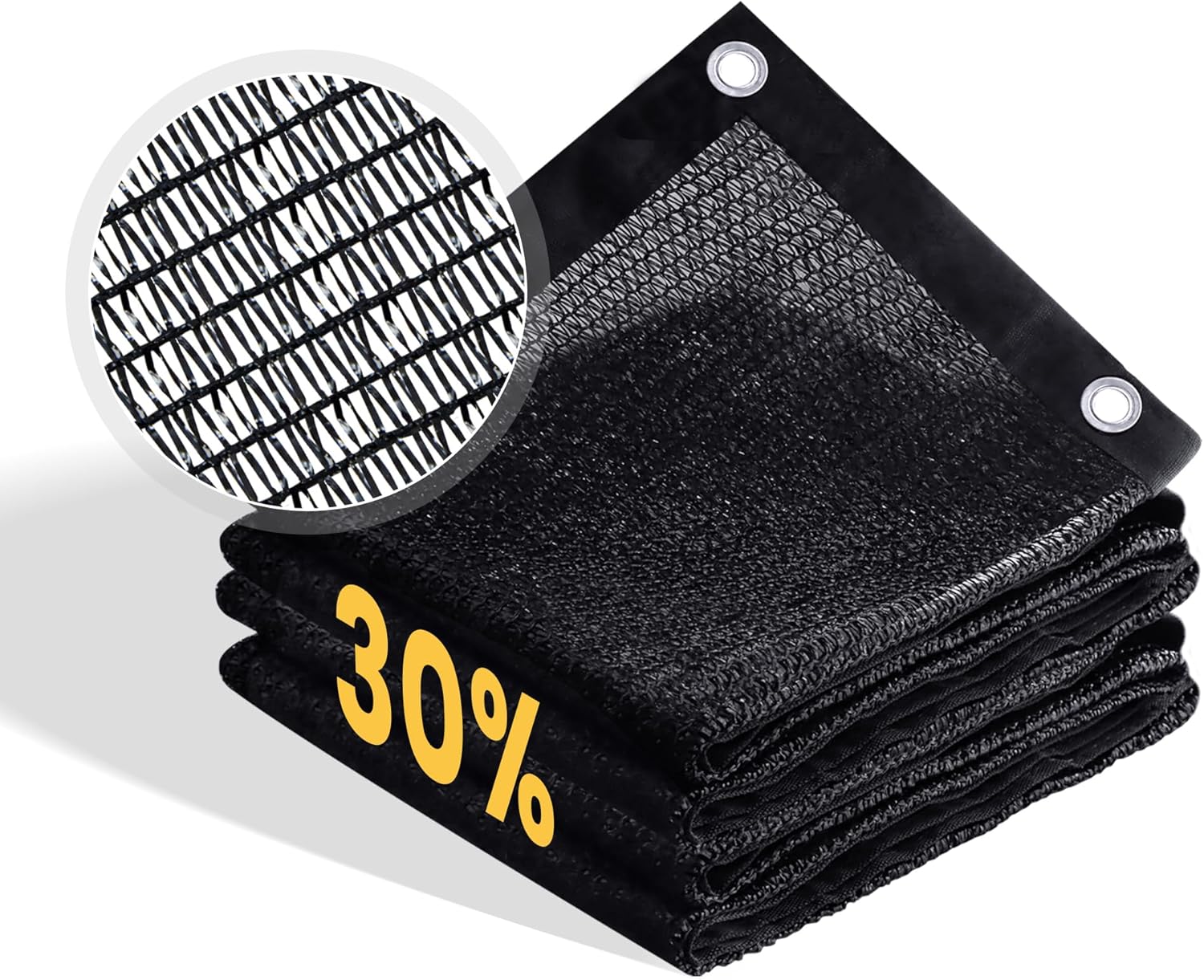 VICLLAX 30% Shade Cloth, 4x6FT Durable Black Mesh Trap with Every 3 FT Grommet, Sun Shade Fabric Netting for for Plants Cover, Greenhouse, Chicken Coop, Barn Kennel, Garden Patio
