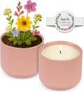 The Growing Candle, from Flame to Flower, Lilac Scented, Non-Toxic, 100% Soy Wax, Indoor Wildflower Garden, Aromatherapy Gift for Women, 8oz, 45 Hr Burn Time, Adelyn