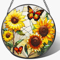 Butterfly Stained Glass Window Hanging, 8 Inch Sun Catchers Indoor Window, Suncatchers for Windows Hanging, Home Decoration and Christmas, Festival, Mother's Day, Birthday, Gifts for Women, Mom