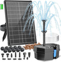 Biling Solar Pond Filter Fountain with Battery Backup 8W Solar Fountain Pump with 3600mAh Battery Filter Clean for Small Pond Water Feature Waterfall, Work Stable in Daytime