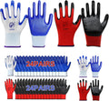 48 Pairs Garden Gloves for Women Men Breathable Rubber Coated Yard Safety Work Thorn Proof Work Gloves