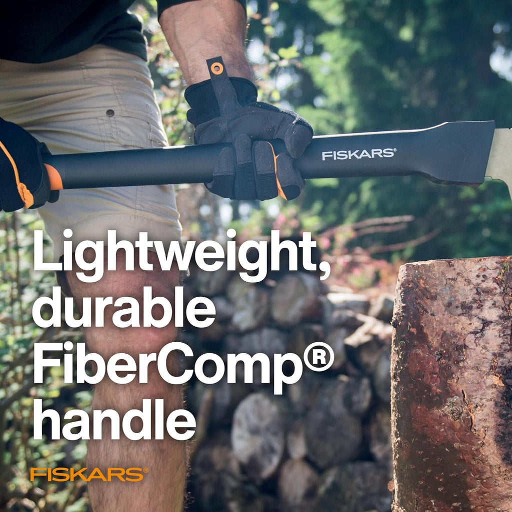 Fiskars 28" Hookaroon Saves Your Back - Lift, Drag, & Load Heavy Rounds of Firewood and Split Wood - Sharp and Lightweight Pick Tool for Logs - Pickaroon Logging Tool - Forestry Tools