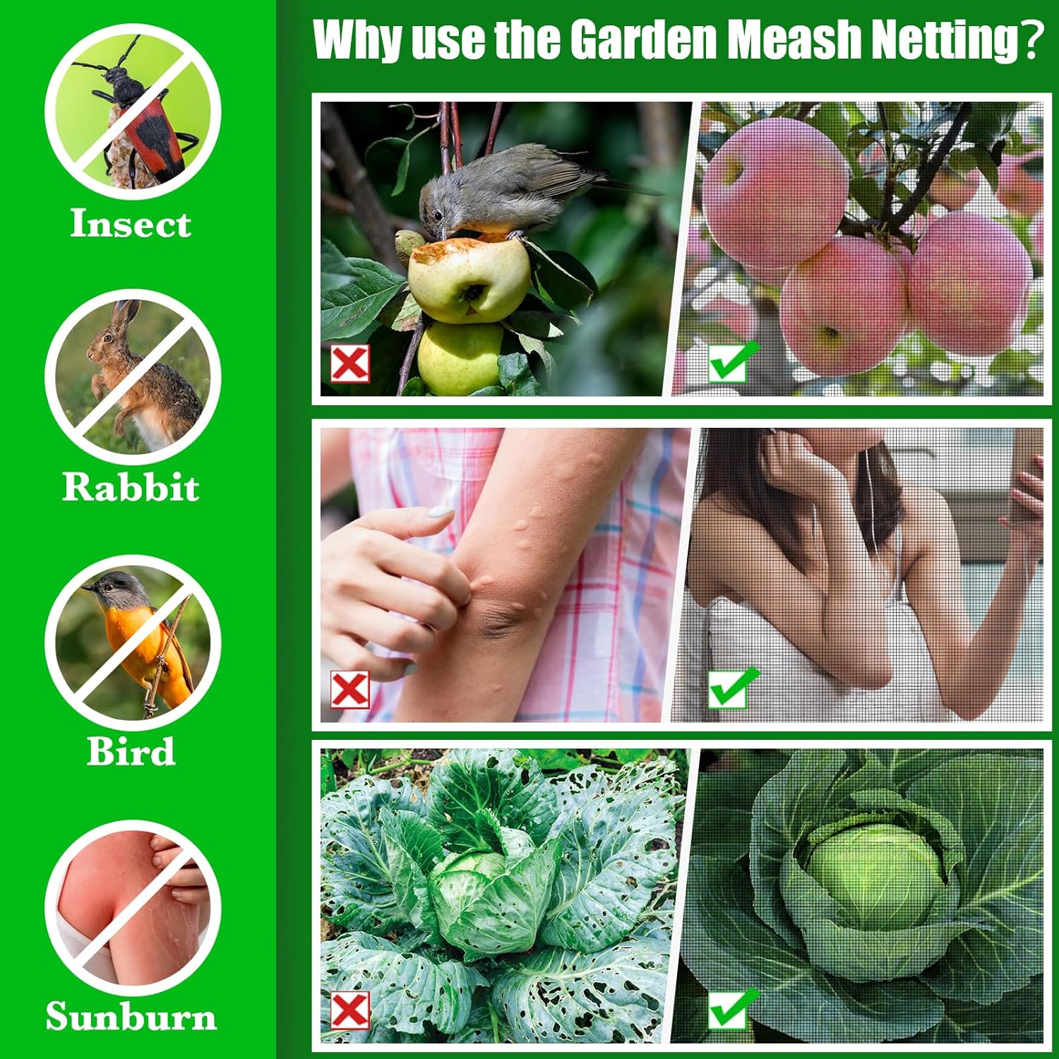 9.8 x 16.4ft Thicker Garden Mesh Netting,Ultra Fine Plant Row Covers,PPT Nano Mosquito Netting Screen Bird Barrier Net for Outdoor Vegetable Plants Fruits Flowers,Patios Balconies,33% Shading Rate