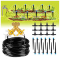 HIRALIY 50ft Drip Irrigation Kit Plant Watering System 8x5mm Blank Distribution Tubing DIY Automatic Irrigation Equipment Set for Garden Greenhouse Flower Bed Patio Lawn