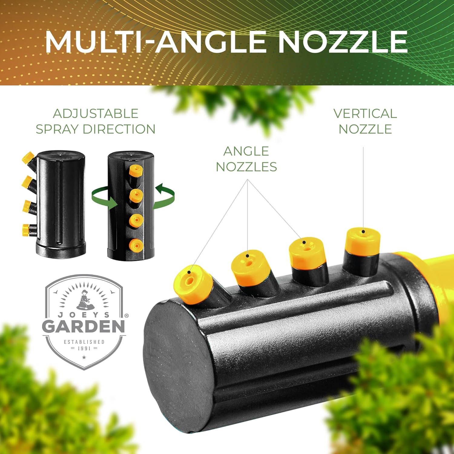 Joeys Sprinkler for Yard, Rotating Garden Sprinkler for Large Area Coverage, Lawn and Yard Sprinklers (Yellow)