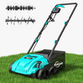 2-in-1 Electric Dethatcher & Scarifier, 12 Amp Lawn Tool with 8 Gal Collection Bag, Adjustable Depth, Powerful Motor for Healthier Grass