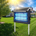 Solar Bug Zapper Outdoor, Mosquito Zapper Waterproof Electric Fly Zapper Rechargeable Mosquito Killer Lamp with 10W Solar Panel, 4500V Cordless Fly Trap for Backyard, Patio, Garden, RV, Camping
