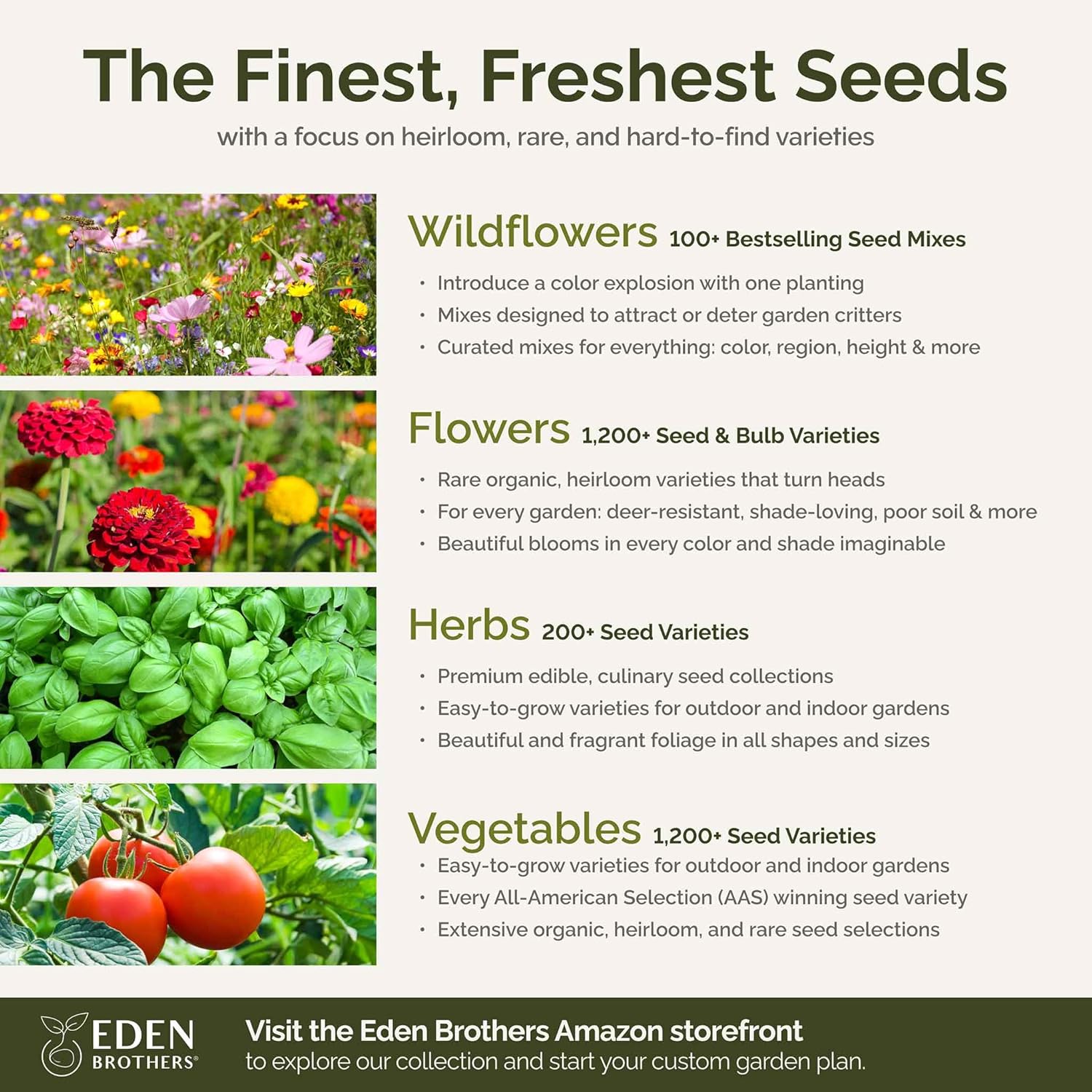 Eden Brothers Crazy for Cosmos Flower Mixed Seeds for Planting, 10 lb, 4,800,000+ Seeds with Cosmos Gloria, Pinkie, Purity, Attracts Pollinators, Plant in Spring or Fall, Zones 3, 4, 5, 6, 7, 8, 9, 10