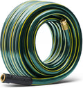 Solution4Patio Long Green Garden Hose 3/4 in. x 50 ft. -Kink Free, No Leaking, Male/Female Fittings -Heavy Duty Durable Flexible Lightweight Water Pipe -Brass Aluminum Ends for Household & Commercial