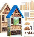 2 PK Large Cedar Wood Insect House Kit for DIY Project Backyard Insect House, Bee House, Nesting Habitat Shelters, Garden Shelter for Bees, Butterflies, Bugs