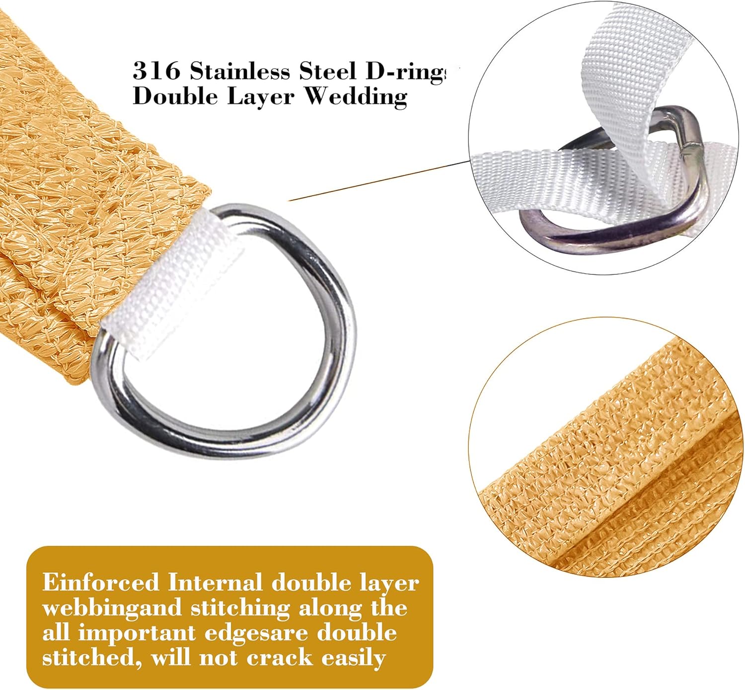 5' x 8' Sand Rectangle Sun Shade Sail SSP1212 Canopy Durable Fabric UV Block Awning,We Make Custom Orders