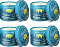 Cliganic Natural Mosquito Repellent Candle (Pack of 4) | Citronella, DEET Free, Essential Oil Infused for Outdoor, Camping | Burns 18 Hours