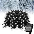 Solar String Lights for Outside, 39Ft 100 LED Solar String Lights Outdoor with 8 Modes Solar Lights for Outside Waterproof for Yard, Fence,Balcony, Party,Christmas Tree Decorations (Cold White)