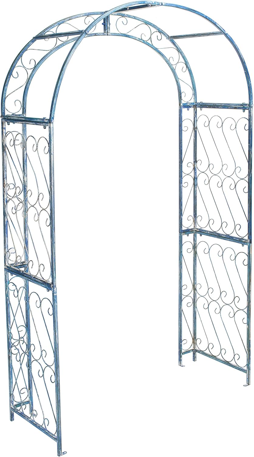 SAFAVIEH PAT5007C Outdoor Collection Pagan Victorian Antique Blue Arch