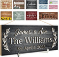 Custom Wood Sign Prsonalized Text Business 3D Home Decor, Personalized Rustic Plaque Board Hanging Wooden Name Sign for Wall Art, Customized Signs Plank Decoration Gifts for Wedding Family Farmhouse Kitchen, Rectangle