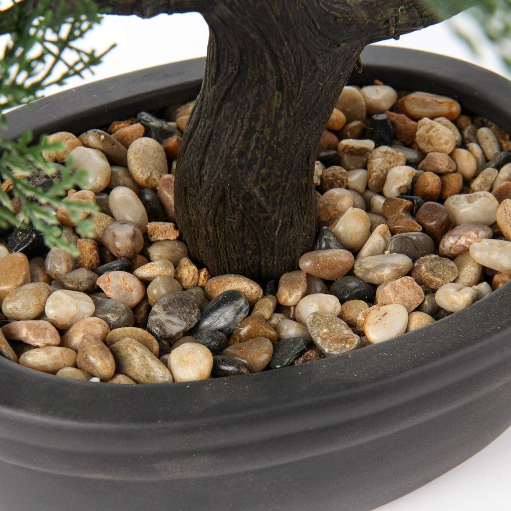 Artificial Bonsai Tree Juniper Faux Plants Indoor Small Fake Plants Decor with Ceramic Pots for Home Table Office Desk Bathroom Shelf Bedroom Living Room Farmhouse Decorations