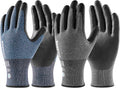 LANON Gardening Gloves for Men Women, 2 Pairs Nitrile Coated Garden Gloves with Grip, Breathable B.COMB AIR Technique, Dusty Olive & Bluebird, XLarge