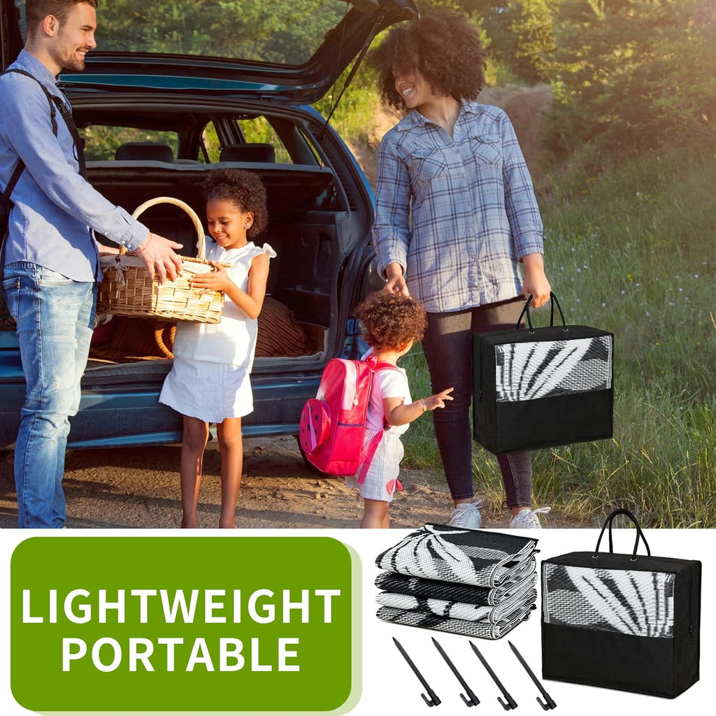 Outdoor Rug 8x10 ft Waterproof, Reversible Outdoor Plastic Straw Rug for Patios Clearance, Outdoor Area Rug Carpet RV Mat for Camping Backyard Deck Porch