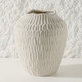 Ceramic Vase for Home Decor,7.8 Inch Flower Vase，Decorative Grey Vases for Pampas Grass，Modern Art Texture for Home Entryway Living Room Dining Table Farmhouse Office Decor-Grey.