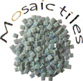 SMEIINIK 1.1lb Bulk Single Iridescent Color Mosaic Tiles for Crafts, Glass Mosaic Pieces for Mosaic Puzzles, Stained Glass Tiles for Mosaic DIY, Mosaic Making Supplies(WJ11-17)