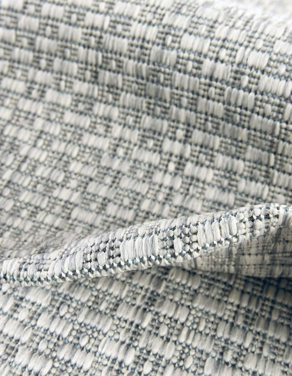 Unique Loom Outdoor Solid Collection Area Rug (12' Round Light Gray/Ivory)