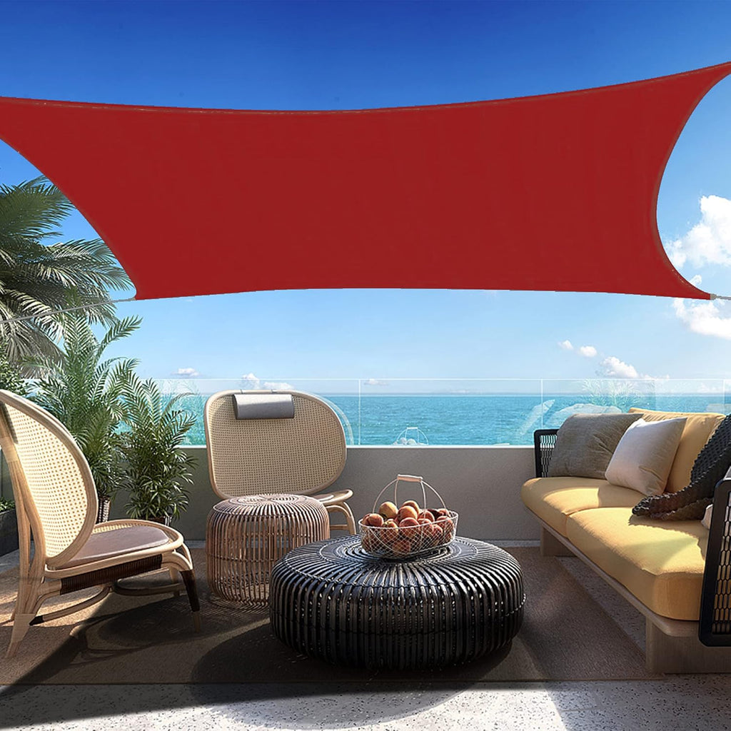 4' x 19' Red Rectangle Sun Shade Sail SSP1212 Canopy Durable Fabric UV Block Awning,We Make Custom Orders