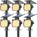 NIORSUN Solar Spot Lights Outdoor,23 LEDs Landscape Lighting with Auto On/Off and 3 Lighting Modes, IP67 Waterproof Spotlights,Outdoor Solar Lights for Yard Garden,6 Pack(Warm White)