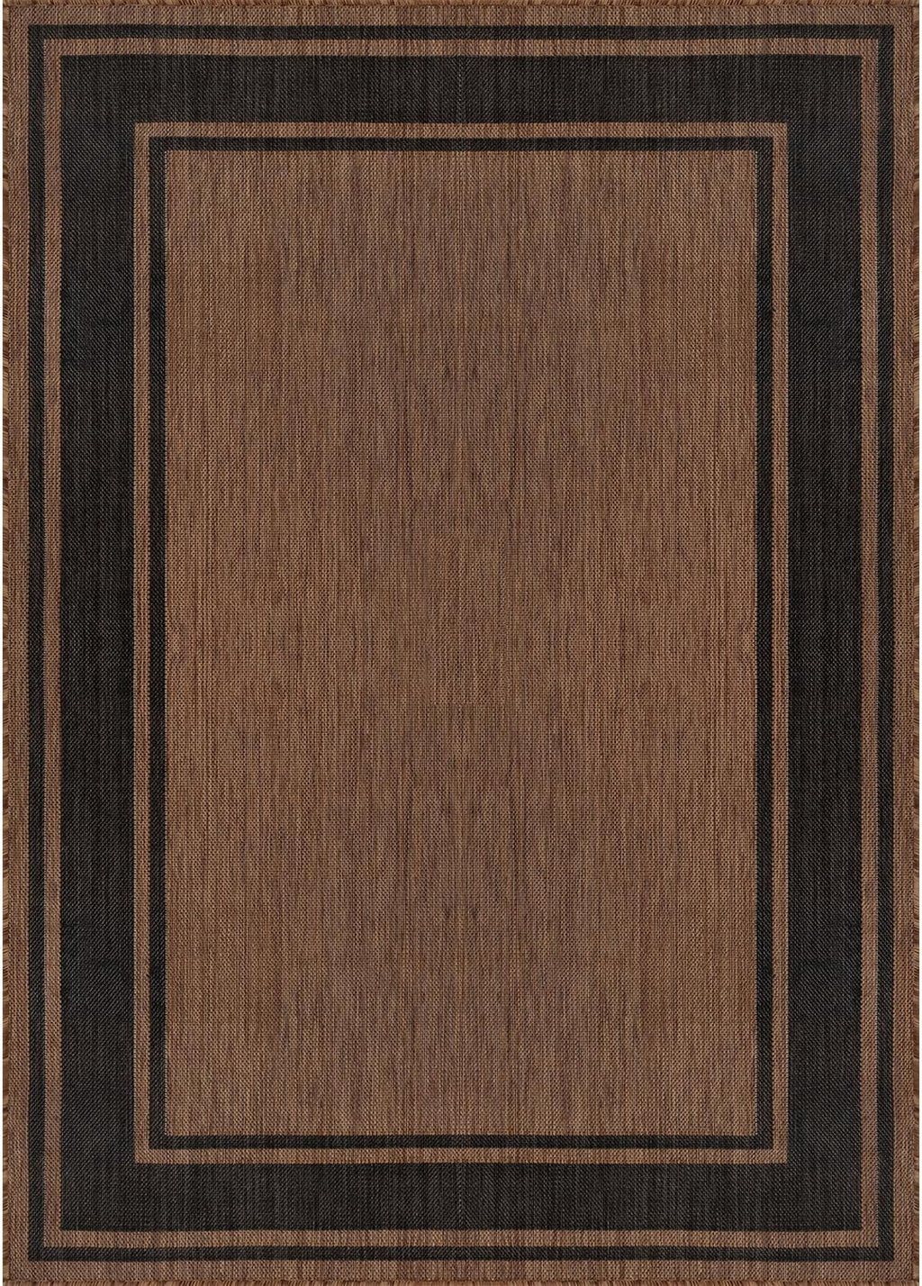 Beverly Rug Outdoor Rug 8x10 Modern Bordered Area Rugs for Indoor and Outdoor Patio Deck Porch Garden Waterproof Weather Sun Resistant Washable Outside Carpet (8 x 10 Gold)