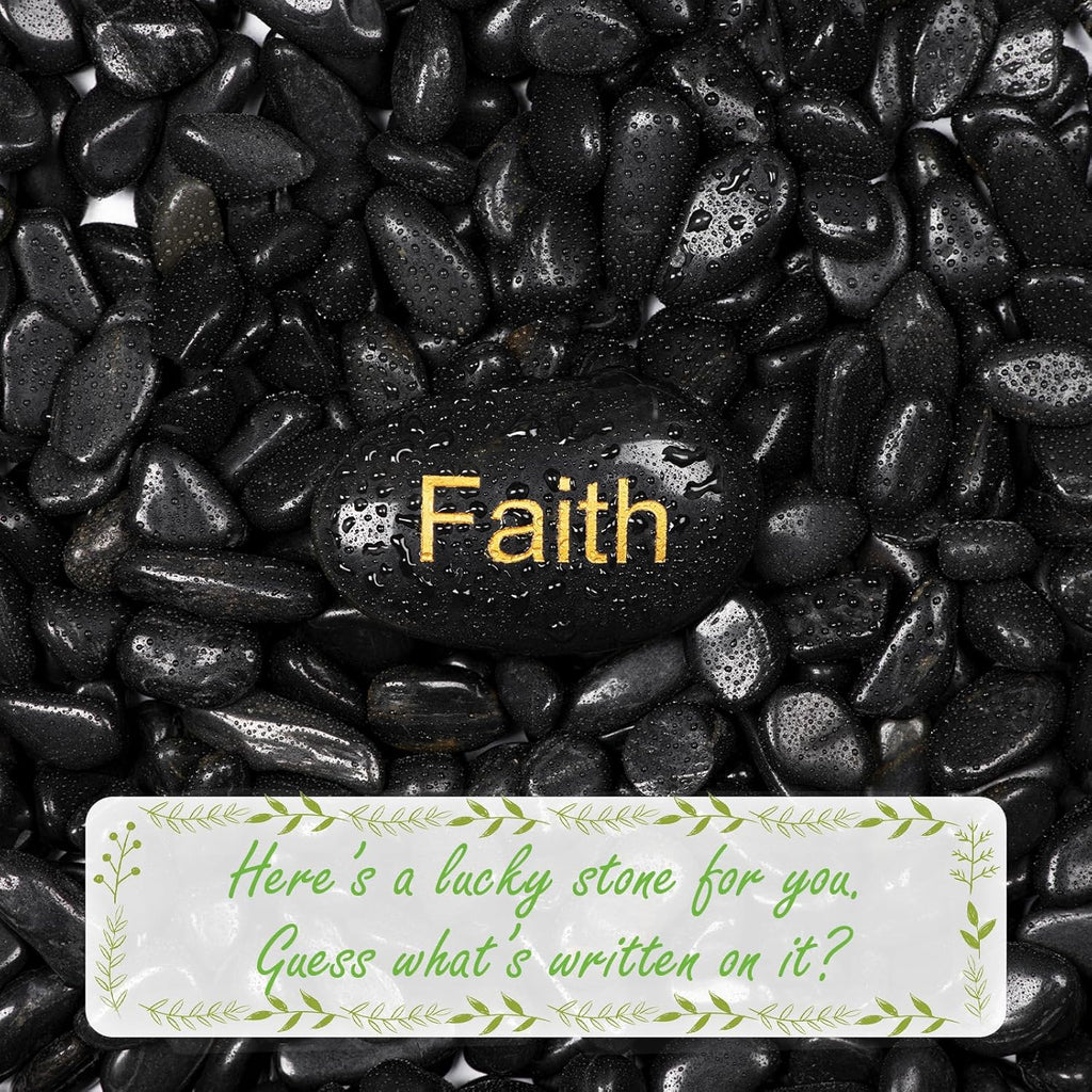 5lbs Black Natural River Rocks, High-Polished Pebbles for Plants Garden, 0.3-0.8 inch Decorative Stones, Ideal for Fish Tank, Vases, Home Decor and Garden Landscaping,Black
