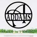 Personalized Metal Name Signs, Split Letter Monogram Wall Decor, Custom Last Name Sign, Family Name Sign for Outdoor, Personalized Wedding Gift, Garden Decor, Metal Wall Art, Housewarming Gift (MonogramDesign_3)