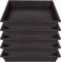 Square Plant Saucer 14 Inch 5 Pack，Plant Stand Plant Trays for Pots Heavy Duty Plastic Plant Saucers for Indoors Outdoors, Flower Pot No Holes Plant Lover Gardening Gifts