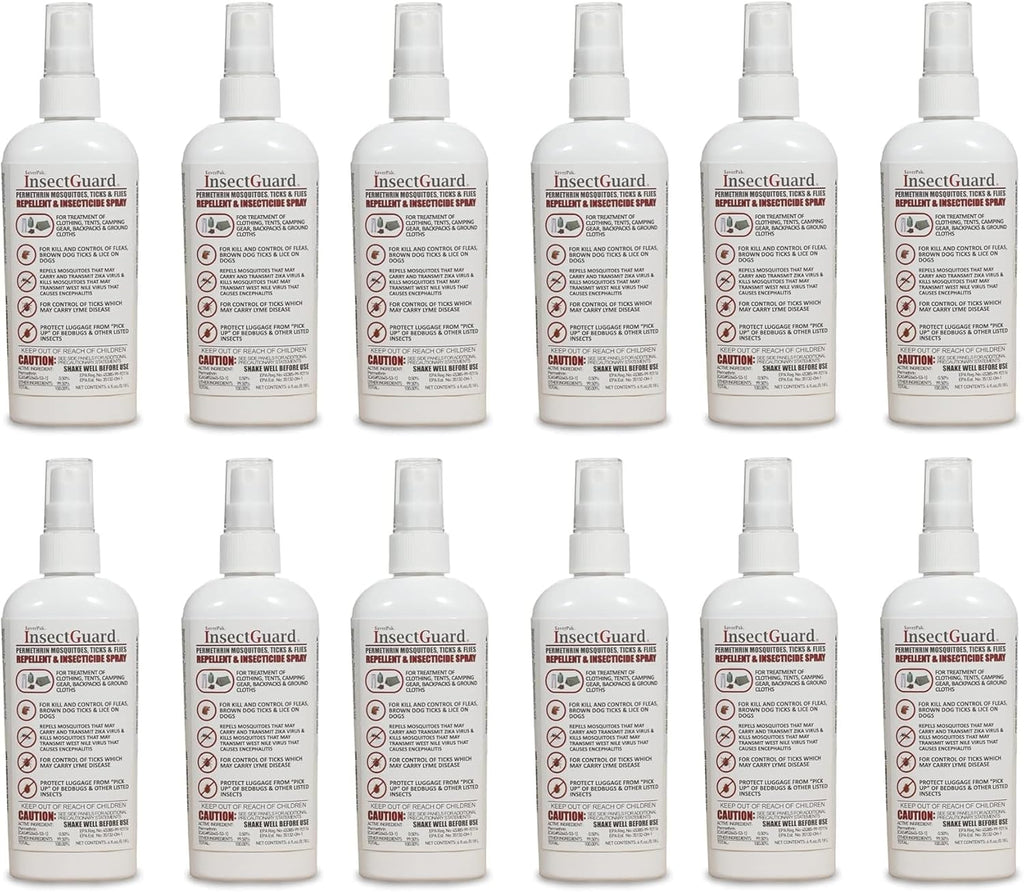 $averPak InsectGuard Permethrin Mosquitoes, Ticks and Flies Repellent & Insecticide Pump Spray (6oz) 12 Pack - Case Pack